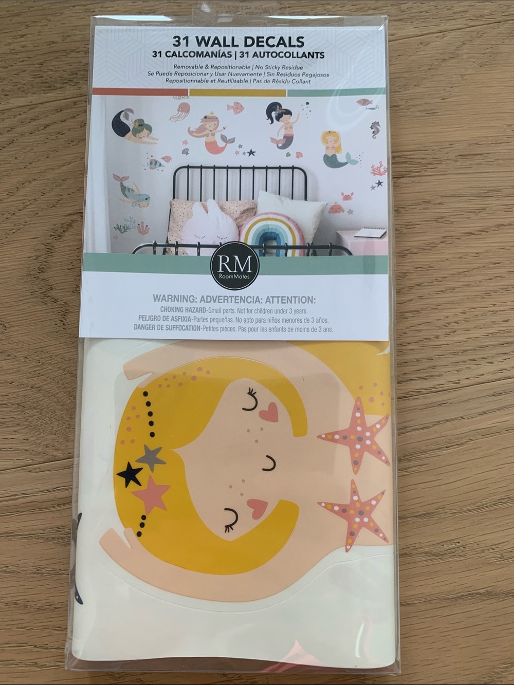 Unopened Mermaid Wall Decals Package